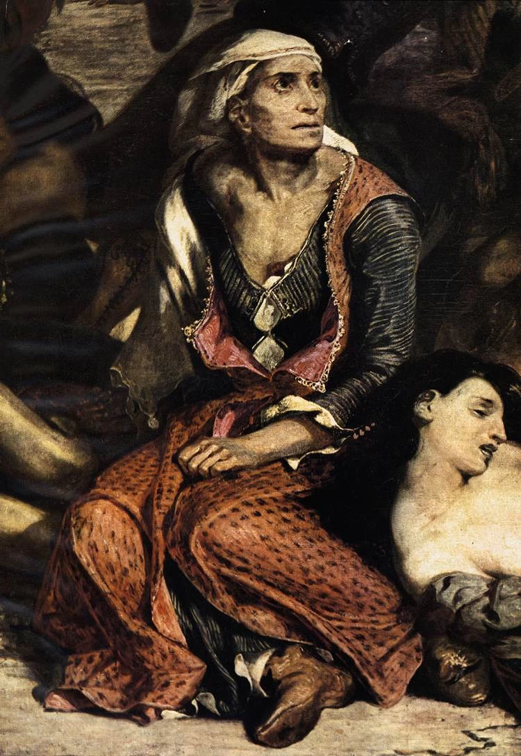Il massacro di Chio - Museo del Louvre, Parigi, dettaglio